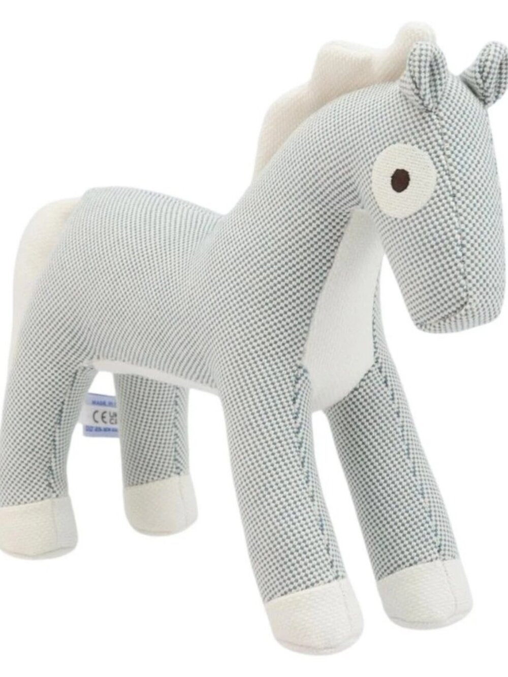 HERMES Cheval Honore Époque Stuffed Cotton Light Blue Auth 173436M